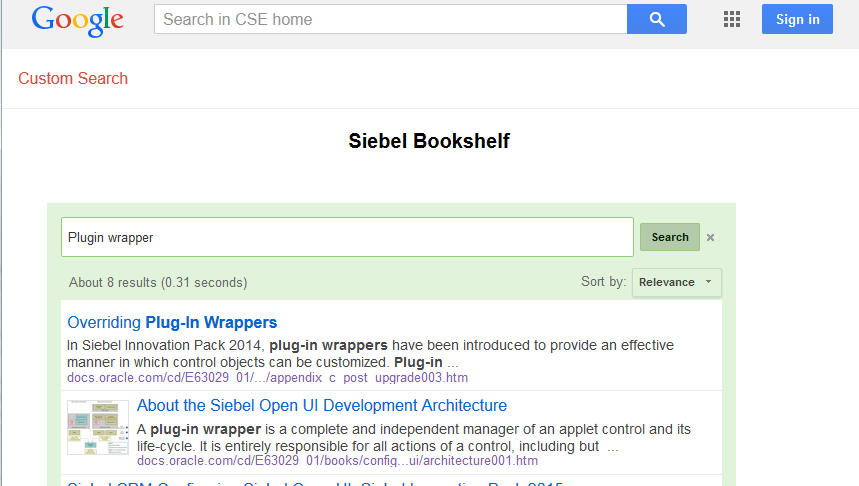 Googling The Siebel Bookshelf Custom Google Search Bookmark It